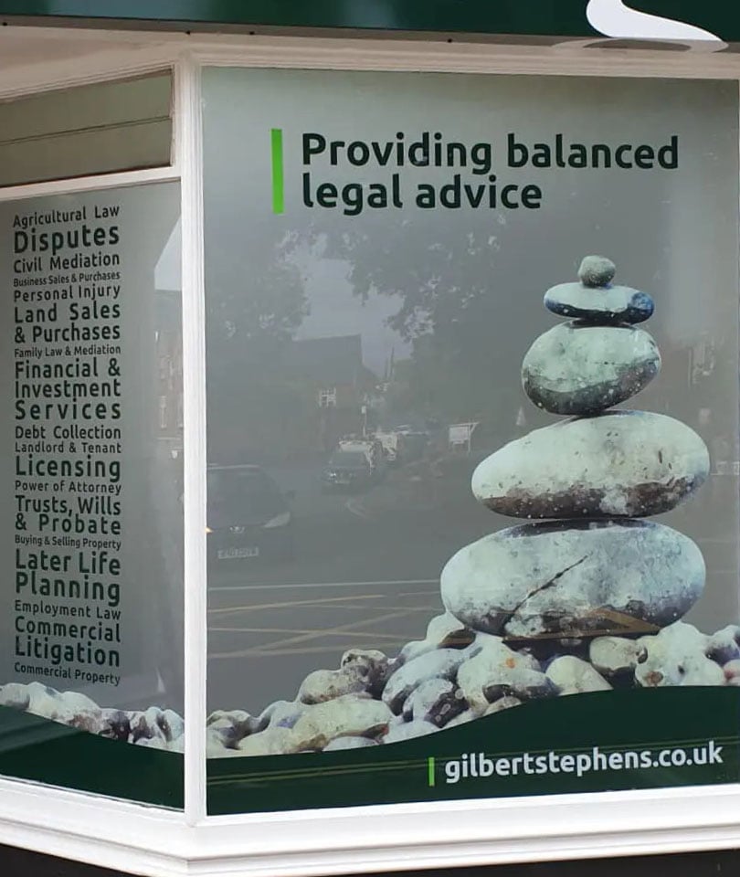 Window vinyls installed at Gilbert Stephens by the Nettl of Exeter team. This shop signage has been given a real lift.