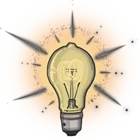 Creative design agency idea lightbulb illustration