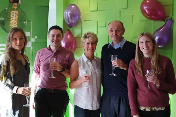 The Nettl of Exeter staff team when printing.com become Nettl