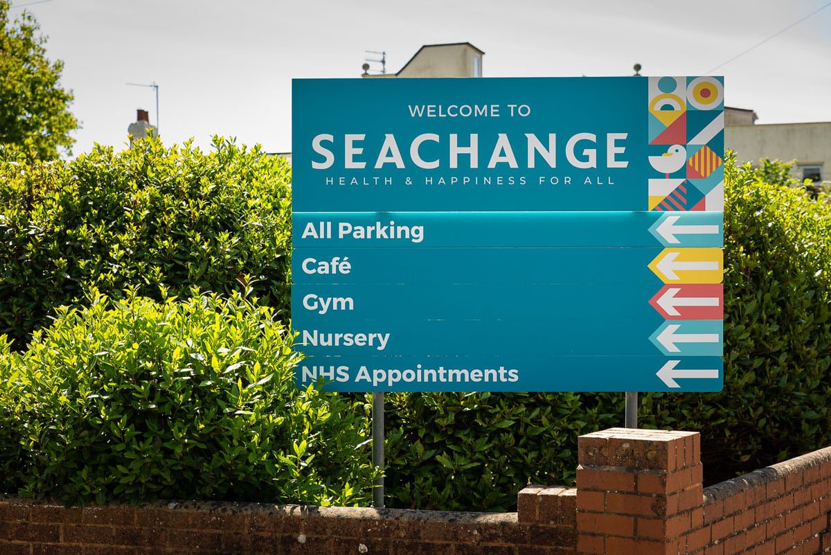 Seachange finished direction signage in Devon