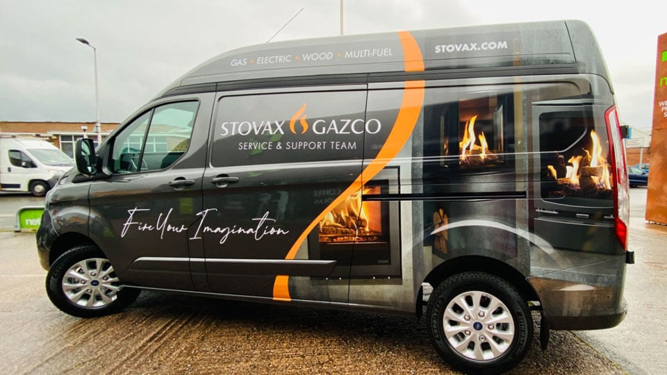 A fantastic, eye-catching van wrap for Stovax. Vehicle graphics in Exeter are a popular way to market a business on the road.