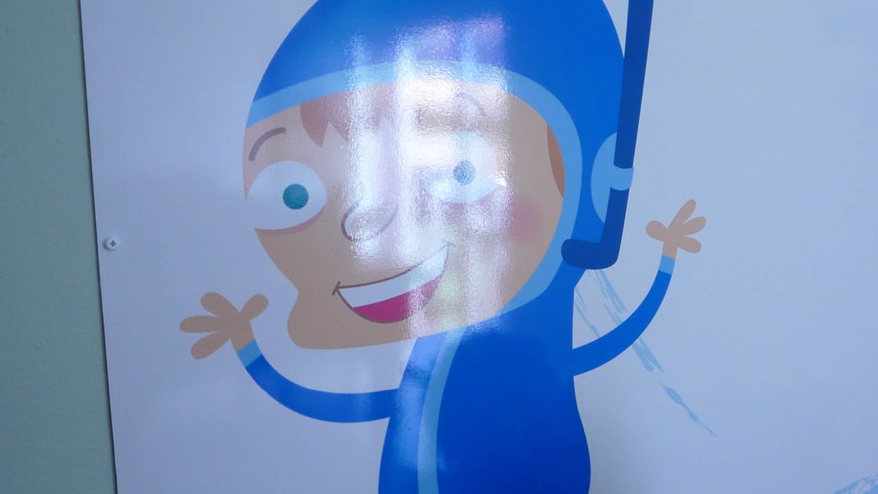 Printed whiteboard with dry-wipe surface by Nettl of Exeter