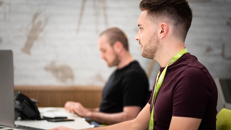 Tom managing a clients website and ensuring their web hosting is running smoothly.