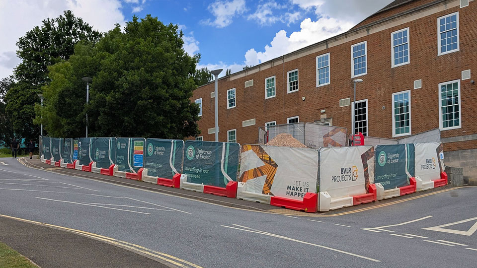 Heras Fence Covers printed by Nettl of Exeter