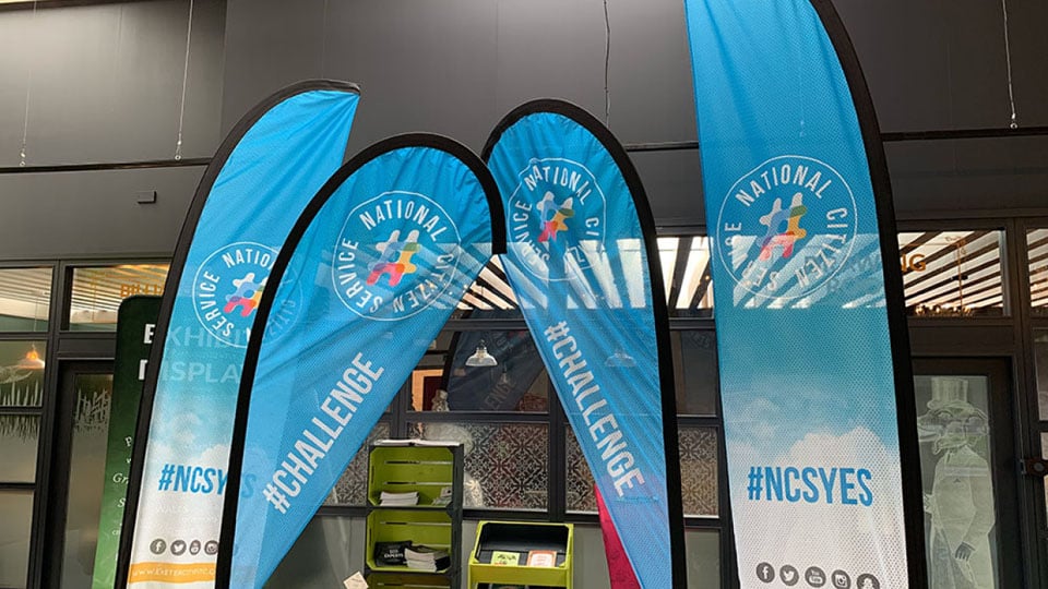 Banners for National Citizen Services in display at our studio at Nettl in Exeter.